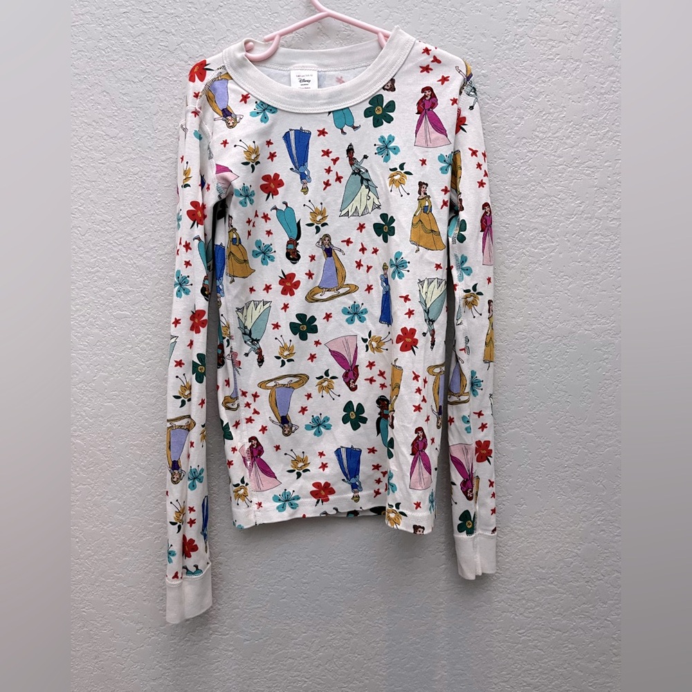 Hanna Andersson Girl's Long John Pajama Top ONLY - Disney Princess Print Size 10